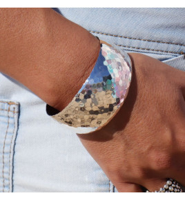 manchette en argent massif