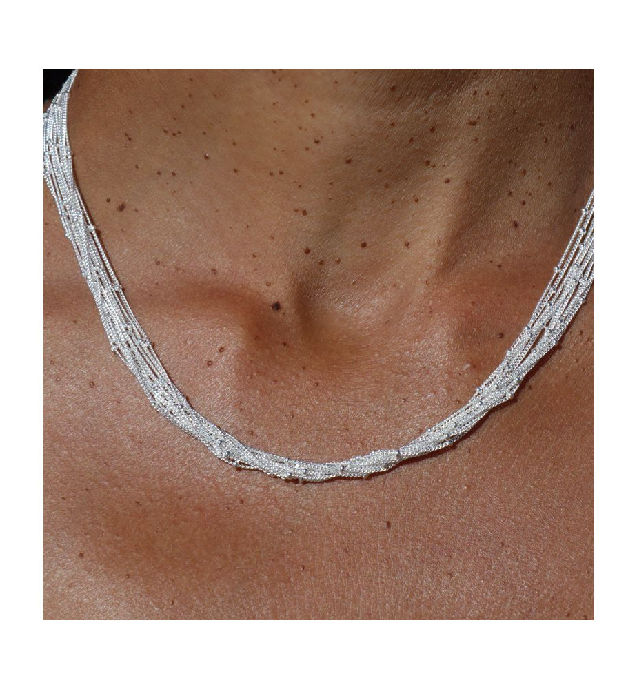 collier ras de cou argent