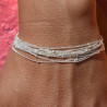 bracelet argent multirangs