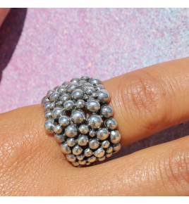 bague argent boule femme