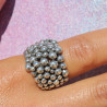 bague argent boule femme