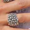 bague argent femme avec bulles
