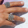 bague argent avec boules