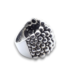 bague argent bulles pour femme