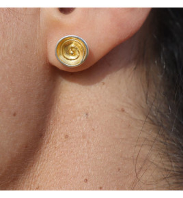 boucles d'oreilles puces argent plaqué or