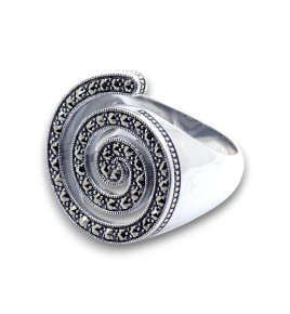 bague argent marcassite