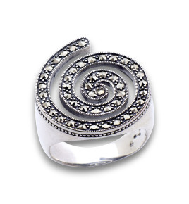 bague argent 925 marcassite