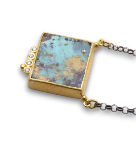 collier turquoise pierre naturelle