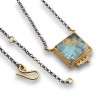 collier pierre turquoise et argent