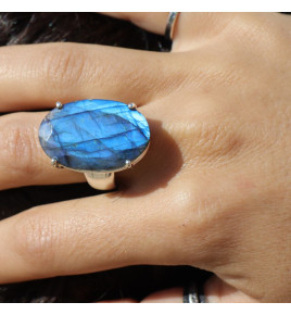 labradorite bague femme