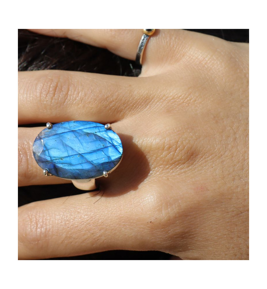 bague labradorite femme