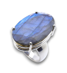 labradorite bague argent
