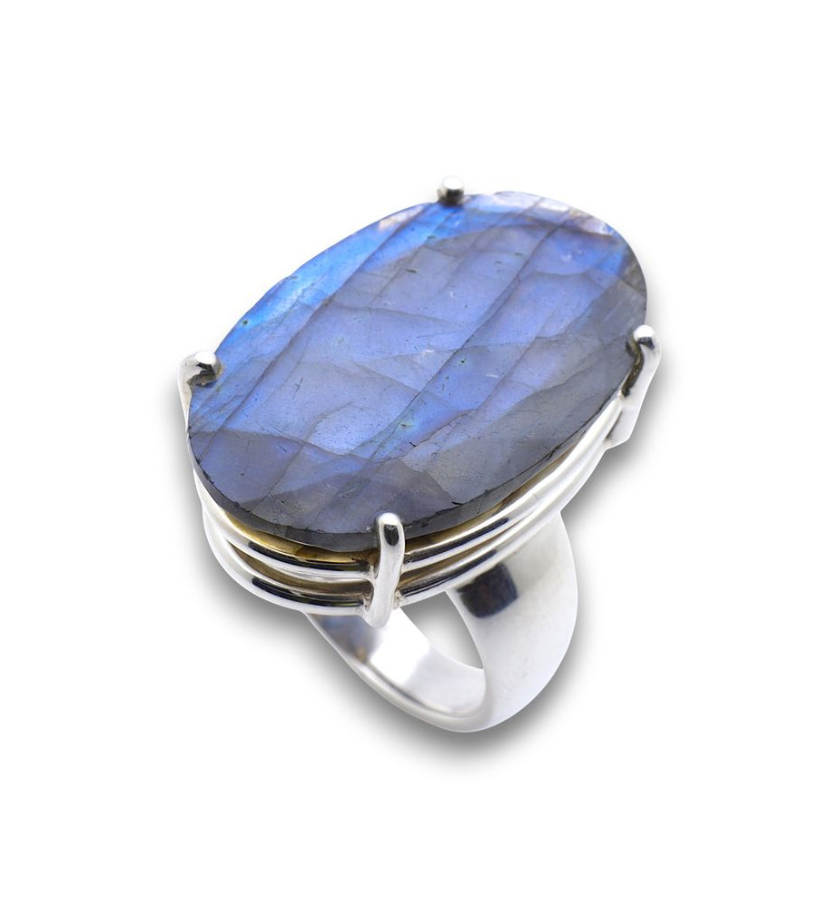 labradorite bague argent