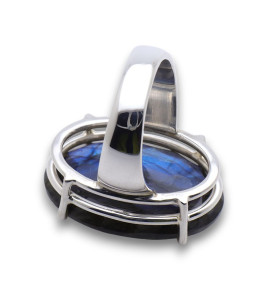 bague labradorite bleue