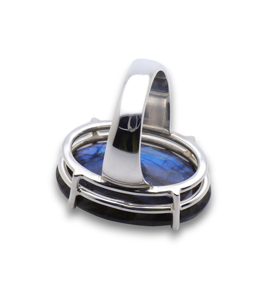 bague labradorite bleue