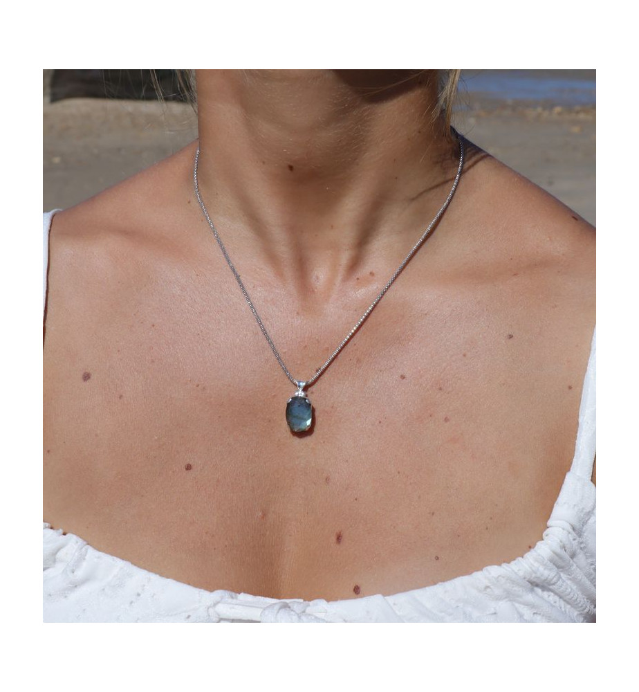 pendentif labradorite femme