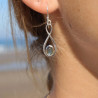 boucles pendantes labradorite