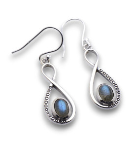 boucles d'oreilles labradorite