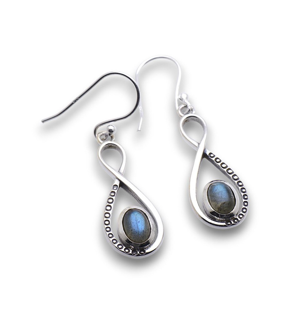 boucles d'oreilles labradorite