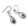 boucles d'oreilles argent labradorite