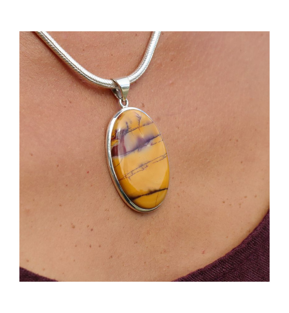 jaspe mokaite pendentif