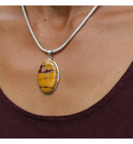 pendentif jaspe mokaite