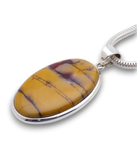pendentif argent jaspe mokaite