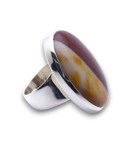 bague argent jaspe mokaite