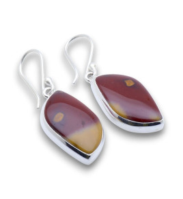 boucles d'oreilles jaspe mokaite