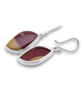 boucles d'oreilles argent jaspe