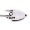 collier argent pendentif demi lune