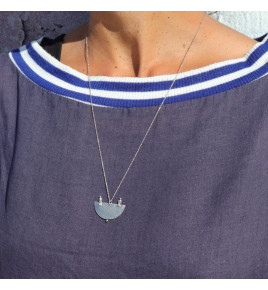 collier argent avec pendentif original