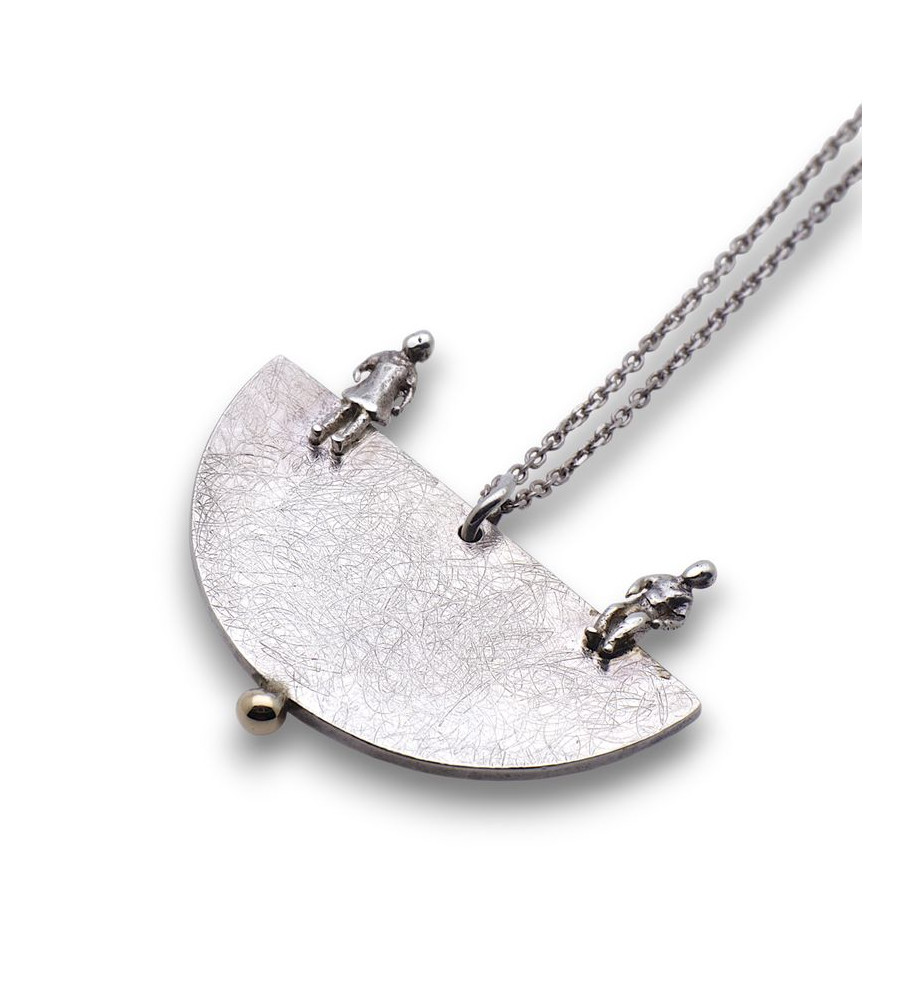collier argent avec pendentif original