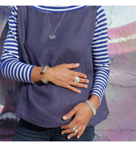 collier argent original femme