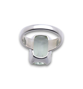 prasiolite bague argent