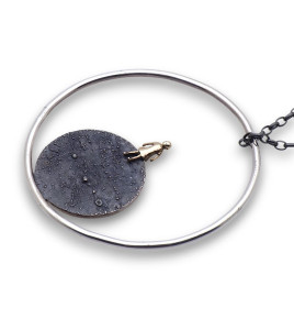 collier long argent sautoir