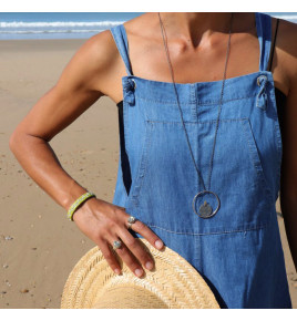 collier argent femme original