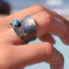 bague turquoise femme argent