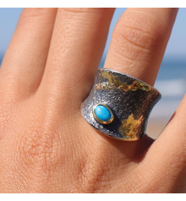 bague turquoise de créateur