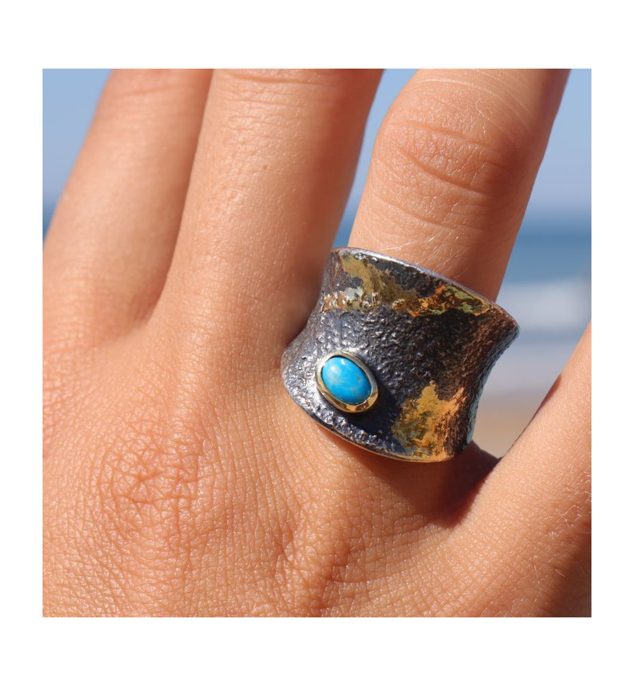 bague turquoise de créateur