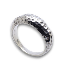 anneau martelé femme