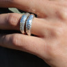 bague argent martelé