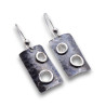 boucles d'oreilles rectangulaires argent