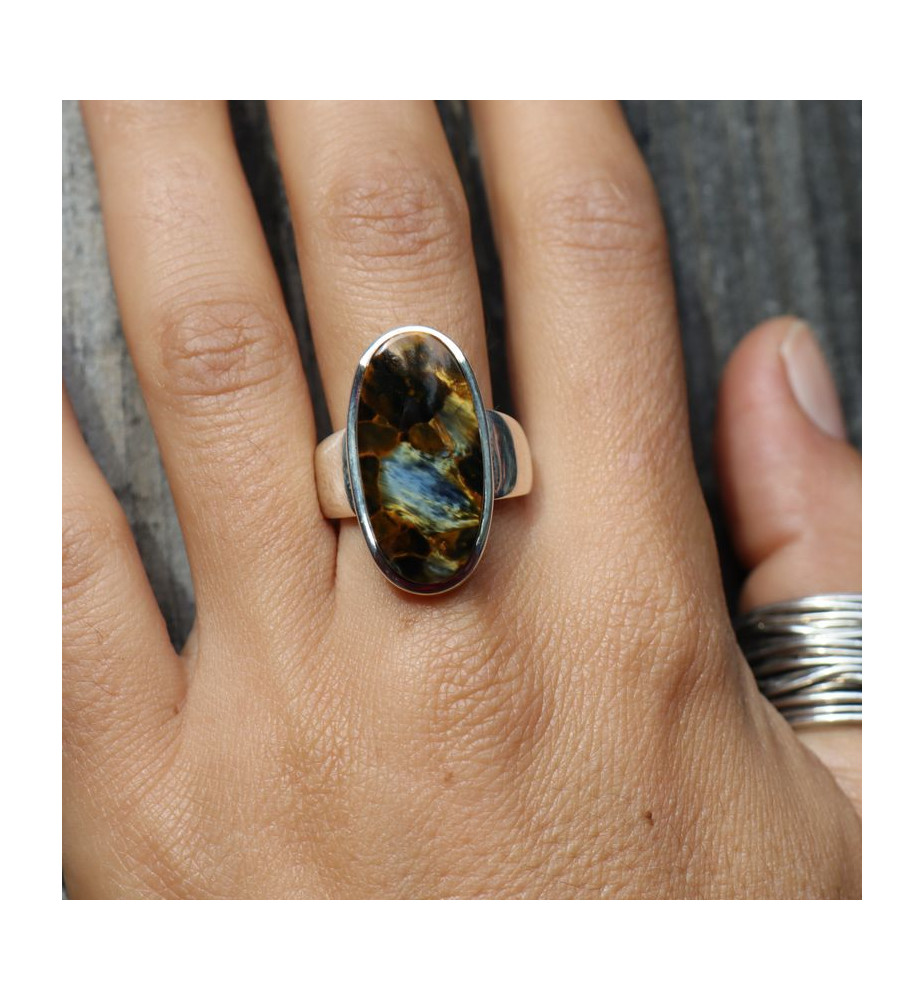 bague pietersite argent