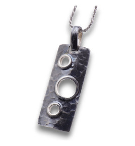 pendentif argent texturé femme