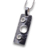 pendentif argent texturé femme