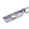 pendentif argent texturé