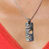 pendentif argent à trous homme