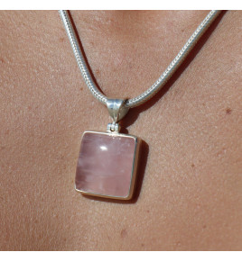 pendentif quartz rose