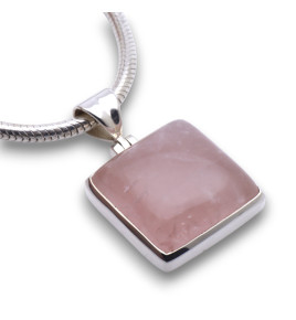pendentif quartz rose véritable